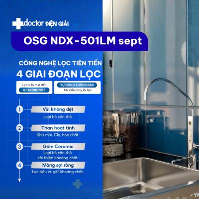 Lõi Lọc Tinh OSG AR501K Chính Hãng Dành Cho Máy Alka Rich NDX-501LM