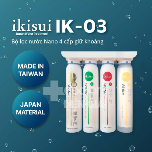Máy lọc nước Nano 4 cấp giữ khoáng IKISUI IK-03