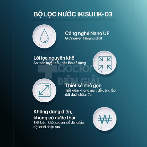 Máy lọc nước Nano 4 cấp giữ khoáng IKISUI IK-03