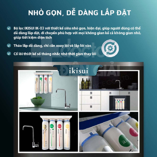 Máy lọc nước Nano 4 cấp giữ khoáng IKISUI IK-03