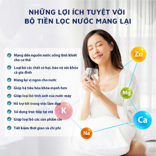 Máy lọc nước Nano 5 cấp giữ khoáng IKISUI IK-02