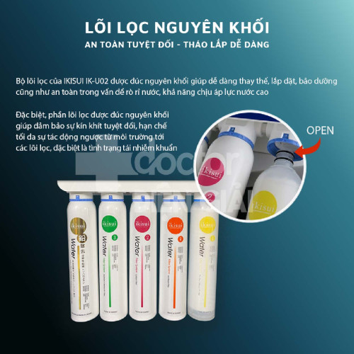 Máy lọc nước Nano 5 cấp giữ khoáng IKISUI IK-02