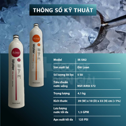 Máy lọc nước Nano 5 cấp giữ khoáng IKISUI IK-02
