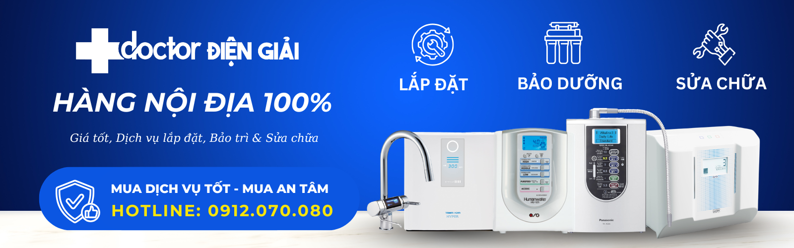 Dịch vụ bảo hành, bảo trì và sửa chữa máy lọc nước ion kiềm tại Doctor Điện Giải